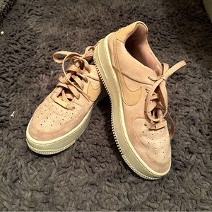 Nike Air Force, light, pink, tennis shoe